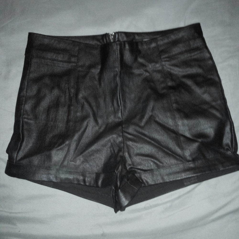 pleather shorts.